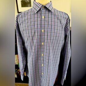 David Donahue Dress Shirt. Size 18x36. 100% Cotton Fabric. Excellent Condition.